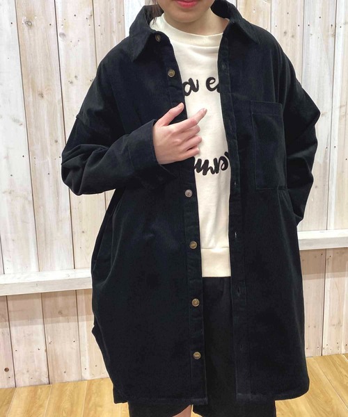 NANEA(ナネア)の「裏フリース付きシャツチュニック(その他アウター・レディース・ベージュ/ミント/キャメル/ブラック・ONE SIZE)」の2枚目の写真