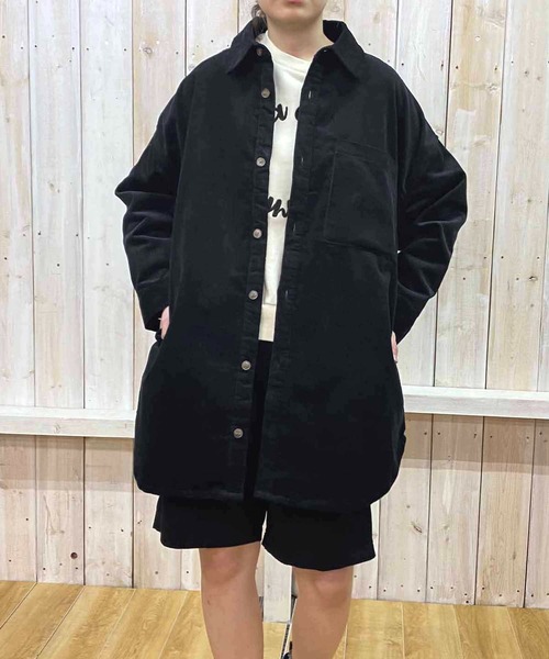 NANEA(ナネア)の「裏フリース付きシャツチュニック(その他アウター・レディース・ベージュ/ミント/キャメル/ブラック・ONE SIZE)」の5枚目の写真