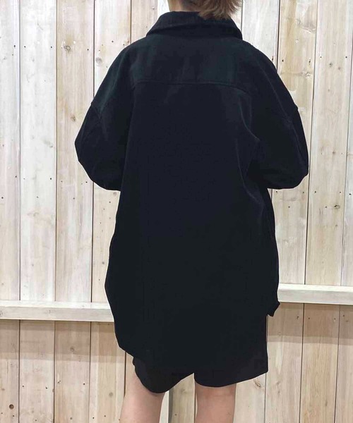 NANEA(ナネア)の「裏フリース付きシャツチュニック(その他アウター・レディース・ベージュ/ミント/キャメル/ブラック・ONE SIZE)」の7枚目の写真