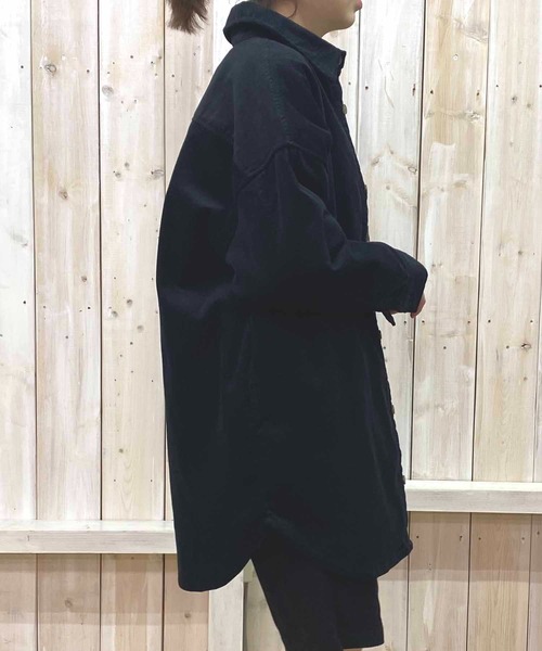 NANEA(ナネア)の「裏フリース付きシャツチュニック(その他アウター・レディース・ベージュ/ミント/キャメル/ブラック・ONE SIZE)」の8枚目の写真