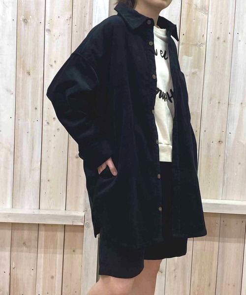 NANEA(ナネア)の「裏フリース付きシャツチュニック(その他アウター・レディース・ベージュ/ミント/キャメル/ブラック・ONE SIZE)」の9枚目の写真
