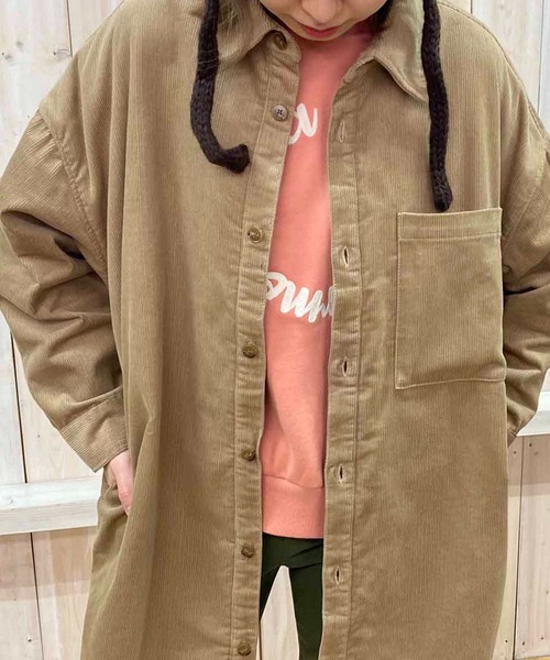 NANEA(ナネア)の「裏フリース付きシャツチュニック(その他アウター・レディース・ベージュ/ミント/キャメル/ブラック・ONE SIZE)」の12枚目の写真