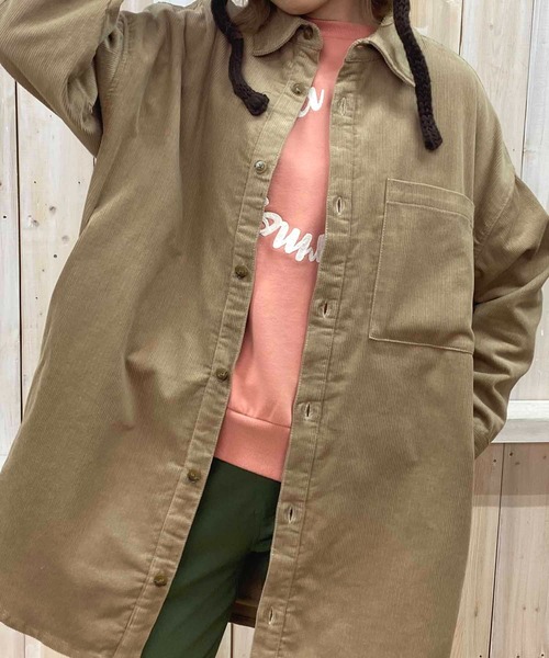 NANEA(ナネア)の「裏フリース付きシャツチュニック(その他アウター・レディース・ベージュ/ミント/キャメル/ブラック・ONE SIZE)」の14枚目の写真