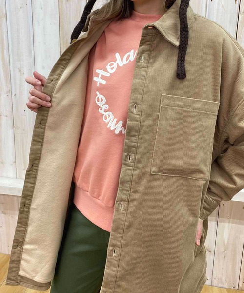 NANEA(ナネア)の「裏フリース付きシャツチュニック(その他アウター・レディース・ベージュ/ミント/キャメル/ブラック・ONE SIZE)」の15枚目の写真