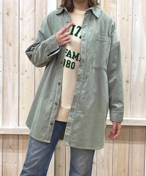 NANEA(ナネア)の「裏フリース付きシャツチュニック(その他アウター・レディース・ベージュ/ミント/キャメル/ブラック・ONE SIZE)」の17枚目の写真