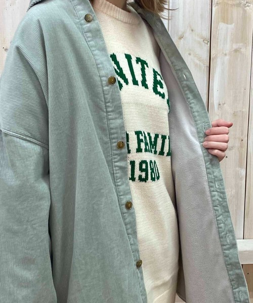 NANEA(ナネア)の「裏フリース付きシャツチュニック(その他アウター・レディース・ベージュ/ミント/キャメル/ブラック・ONE SIZE)」の19枚目の写真