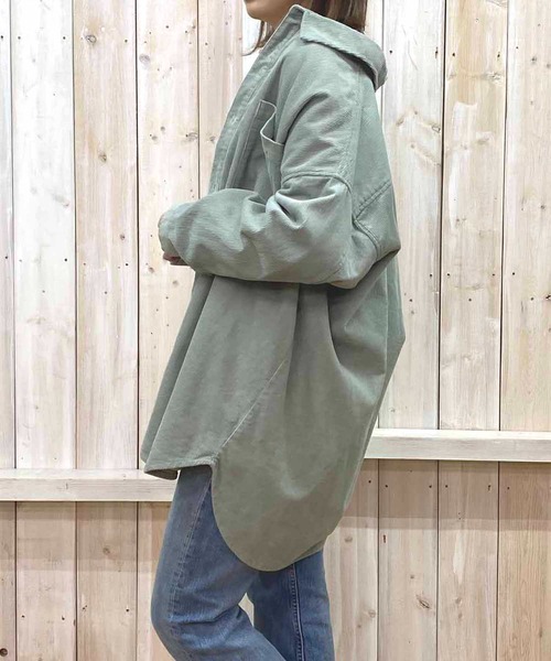 NANEA(ナネア)の「裏フリース付きシャツチュニック(その他アウター・レディース・ベージュ/ミント/キャメル/ブラック・ONE SIZE)」の22枚目の写真