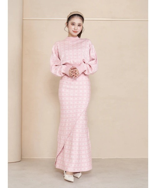 Darich（ダーリッチ）の「DDロゴジャガードマーメイドスカート（スカート・レディース・ピンク/サックスブルー/ブラック・FREE/FS）」の14枚目の写真