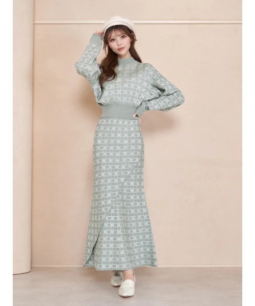 Darich（ダーリッチ）の「DDロゴジャガードマーメイドスカート（スカート・レディース・ピンク/サックスブルー/ブラック・FREE/FS）」の13枚目の写真