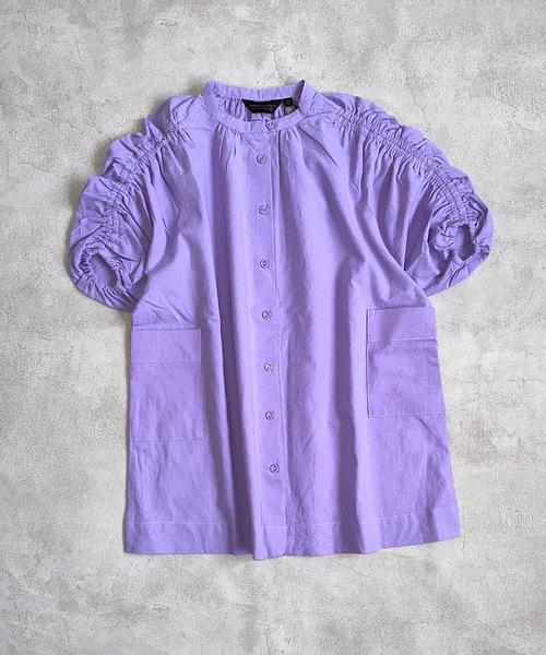 A BOND（アボンド）の「コットンシャーリングワンピース(kids/S～LL)（ワンピース・キッズ・ライトブルー/レモンイエロー/ラベンダー/ピンク・S/M/L/LL）」の2枚目の写真