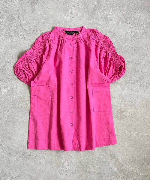 A BOND（アボンド）の「コットンシャーリングワンピース(kids/S～LL)（ワンピース・キッズ・ライトブルー/レモンイエロー/ラベンダー/ピンク・S/M/L/LL）」の4枚目の写真