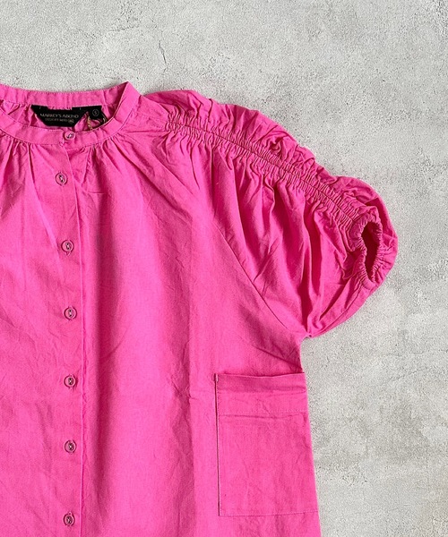 A BOND（アボンド）の「コットンシャーリングワンピース(kids/S～LL)（ワンピース・キッズ・ライトブルー/レモンイエロー/ラベンダー/ピンク・S/M/L/LL）」の9枚目の写真