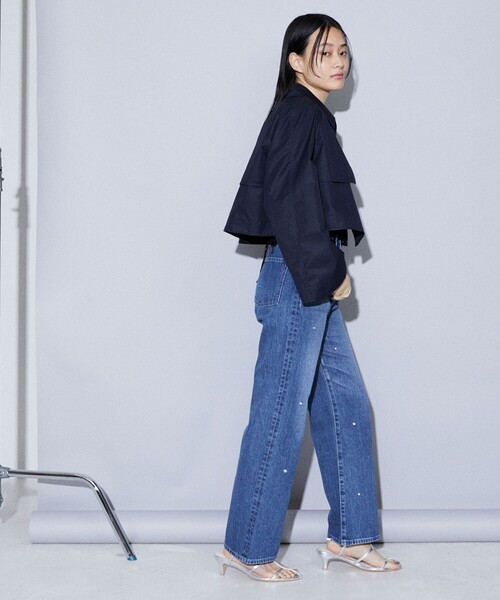 Firsthand(ファーストハンド)の「【品番変更の為販売なし】Firsthand/ファーストハンド ショートトレンチコート(トレンチコート・レディース・ネイビー/ブラック・FREE)」の8枚目の写真