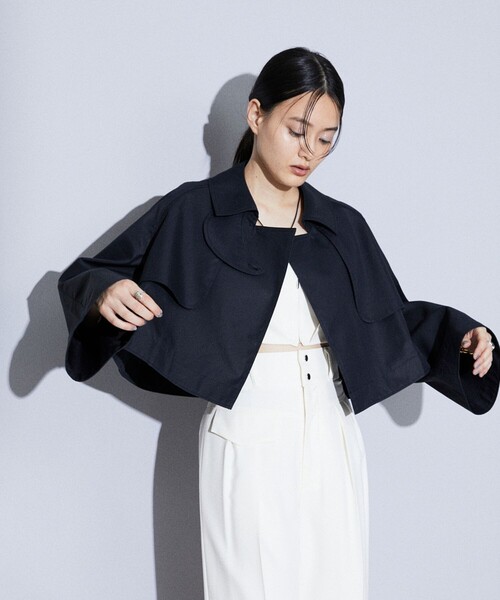 Firsthand(ファーストハンド)の「【品番変更の為販売なし】Firsthand/ファーストハンド ショートトレンチコート(トレンチコート・レディース・ネイビー/ブラック・FREE)」の10枚目の写真