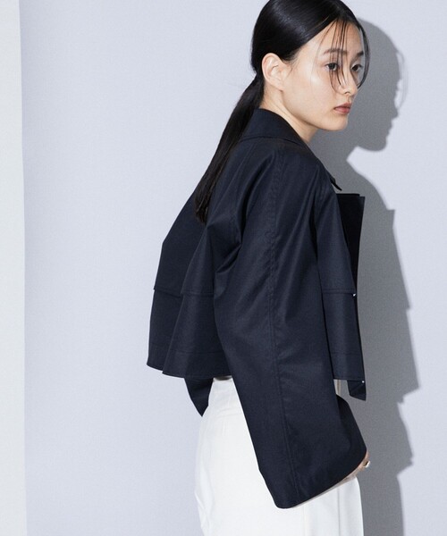 Firsthand(ファーストハンド)の「【品番変更の為販売なし】Firsthand/ファーストハンド ショートトレンチコート(トレンチコート・レディース・ネイビー/ブラック・FREE)」の11枚目の写真