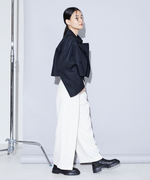 Firsthand(ファーストハンド)の「【品番変更の為販売なし】Firsthand/ファーストハンド ショートトレンチコート(トレンチコート・レディース・ネイビー/ブラック・FREE)」の12枚目の写真