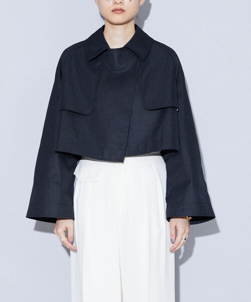 Firsthand(ファーストハンド)の「【品番変更の為販売なし】Firsthand/ファーストハンド ショートトレンチコート(トレンチコート・レディース・ネイビー/ブラック・FREE)」の16枚目の写真