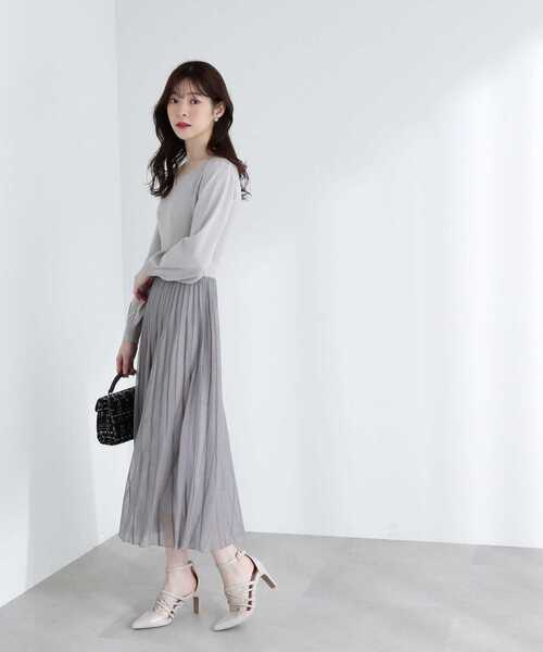 PROPORTION BODY DRESSING(プロポーションボディドレッシング)の「レース編みニットワンピース / 1213140303(ワンピース・レディース・ブラック/グレー・MEDIUM/SMALL)」の9枚目の写真