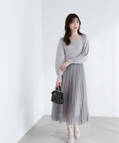 PROPORTION BODY DRESSING(プロポーションボディドレッシング)の「レース編みニットワンピース / 1213140303(ワンピース・レディース・ブラック/グレー・MEDIUM/SMALL)」の15枚目の写真