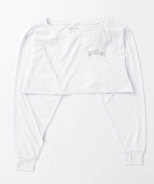 Hurley (ハーレー)の「Hurley/ハーレー 水陸両用/ショート丈無地ロンT/ロングスリーブTEE/ラッシュガード WSS2320042(ラッシュガード・レディース・ブラック/ホワイト・M/S)」の17枚目の写真