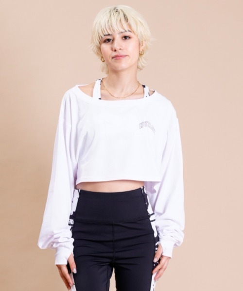 Hurley (ハーレー)の「Hurley/ハーレー 水陸両用/ショート丈無地ロンT/ロングスリーブTEE/ラッシュガード WSS2320042(ラッシュガード・レディース・ブラック/ホワイト・M/S)」の4枚目の写真