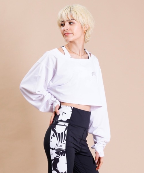 Hurley (ハーレー)の「Hurley/ハーレー 水陸両用/ショート丈無地ロンT/ロングスリーブTEE/ラッシュガード WSS2320042(ラッシュガード・レディース・ブラック/ホワイト・M/S)」の5枚目の写真