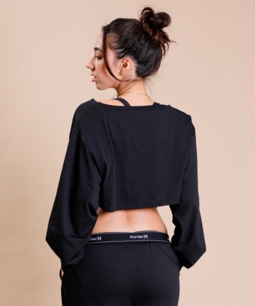 Hurley (ハーレー)の「Hurley/ハーレー 水陸両用/ショート丈無地ロンT/ロングスリーブTEE/ラッシュガード WSS2320042(ラッシュガード・レディース・ブラック/ホワイト・M/S)」の12枚目の写真