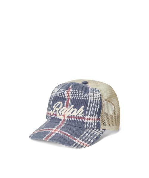 polo ralph lauren チェック柄　サイドメッシュCAP polo ralph lauren チェック柄サイドメッシュCAP