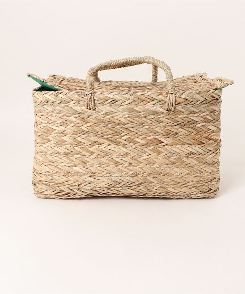 Casselini（キャセリーニ）の「Casselini 刺繍バスケットM 224-110802（かごバッグ・レディース・ホワイト・FREE）」の6枚目の写真