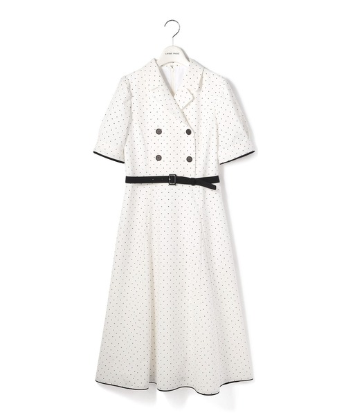 LAISSE PASSE(レッセパッセ)の「トレンチバイカラーワンピース(ワンピース・レディース・アイボリー/オフホワイト/ネイビー・SMALL/MEDIUM/LARGE)」の17枚目の写真