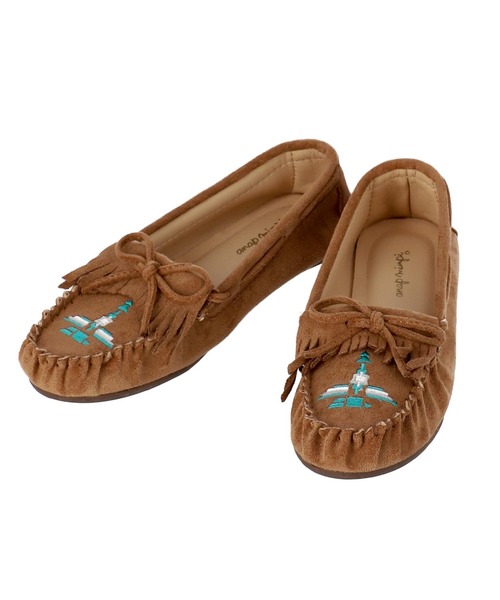 anap mimpi（アナップミンピ）の「イーグルオルテガ刺繍フリンジモカシンシューズ（モカシン/デッキシューズ・レディース・ピンク/ブラウン/ベージュ/ターコイズブルー・S/M/L/LL）」の13枚目の写真
