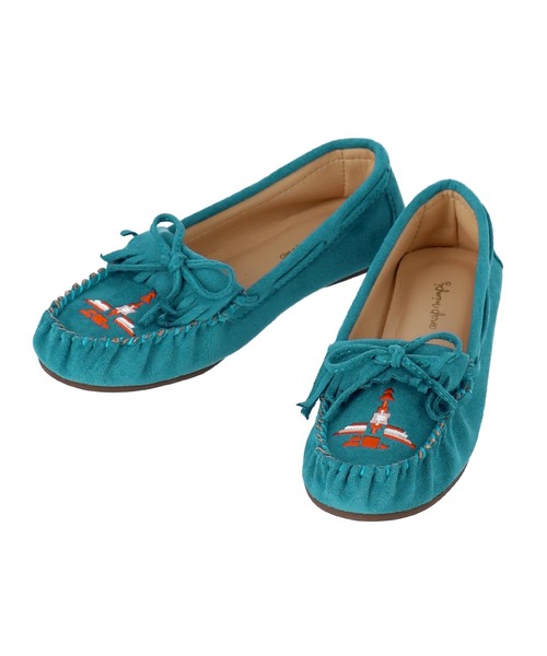 anap mimpi（アナップミンピ）の「イーグルオルテガ刺繍フリンジモカシンシューズ（モカシン/デッキシューズ・レディース・ピンク/ブラウン/ベージュ/ターコイズブルー・S/M/L/LL）」の15枚目の写真