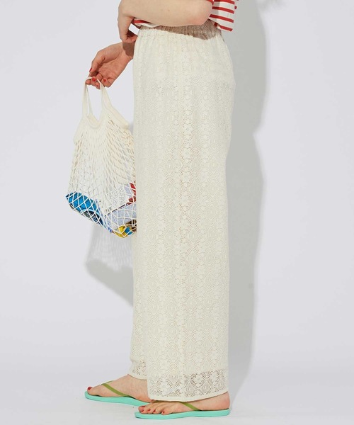 Dot&Stripes CHILD WOMAN(ドットアンドストライプス チャイルドウーマン)の「ラッセルレース ストレートパンツ(その他パンツ・レディース・アイボリー・FREE)」の20枚目の写真