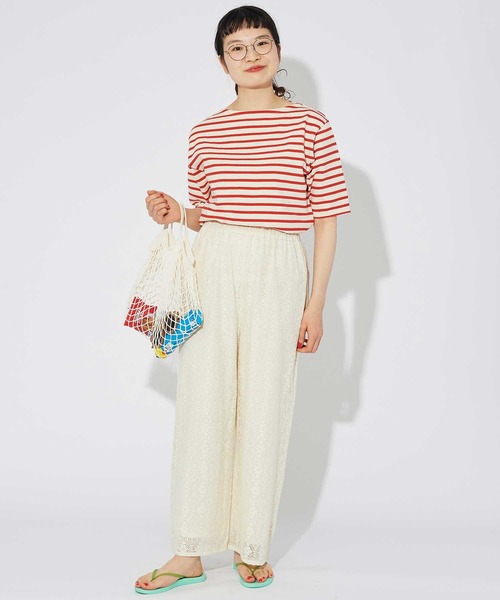 Dot&Stripes CHILD WOMAN(ドットアンドストライプス チャイルドウーマン)の「ラッセルレース ストレートパンツ(その他パンツ・レディース・アイボリー・FREE)」の14枚目の写真