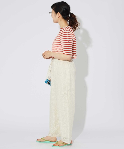 Dot&Stripes CHILD WOMAN(ドットアンドストライプス チャイルドウーマン)の「ラッセルレース ストレートパンツ(その他パンツ・レディース・アイボリー・FREE)」の5枚目の写真