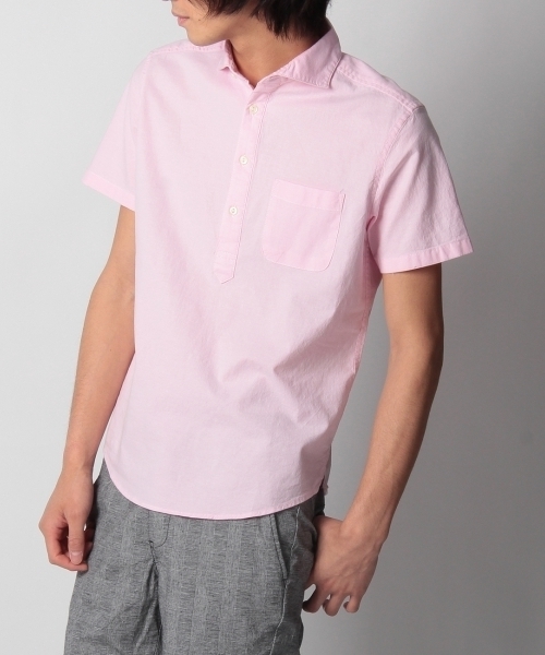 THE SHOP TK （ザ ショップ ティーケー ）の「ワンナイトドライシャツ 半袖シャツ（シャツ/ブラウス・メンズ・ホワイト/イエロー/ピンク/ブルー・03/02/04/05）」の4枚目の写真