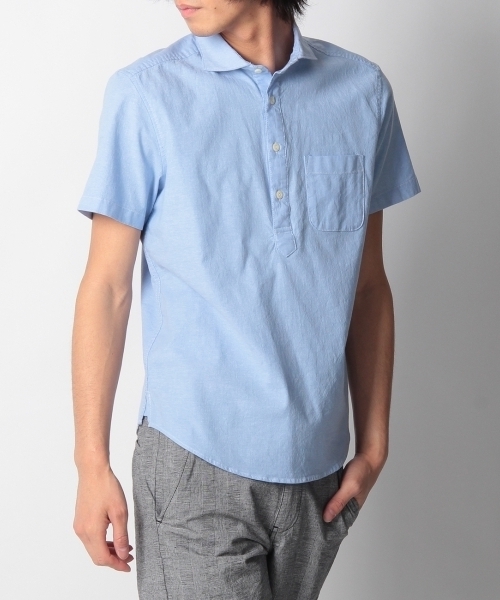 THE SHOP TK （ザ ショップ ティーケー ）の「ワンナイトドライシャツ 半袖シャツ（シャツ/ブラウス・メンズ・ホワイト/イエロー/ピンク/ブルー・03/02/04/05）」の3枚目の写真