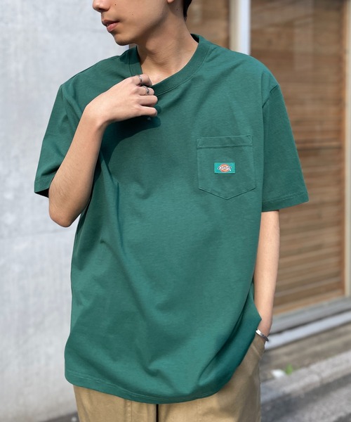 Dickies(ディッキーズ)の「【Dickies】天竺ポケット付きミニワッペンTシャツ 3278-5431(Tシャツ/カットソー・メンズ・ブラック/ホワイト/ネイビー/グリーン・M/L/XL)」の3枚目の写真
