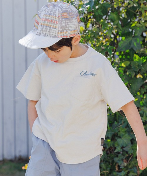 PENDLETON（ペンドルトン）の「【PENDLETON(ペンドルトン)】別注ラウンドTシャツ（KIDS)（Tシャツ/カットソー・キッズ・ブラック/アイボリー/ブルー・110cm/120cm/130cm/140cm/150cm）」の4枚目の写真