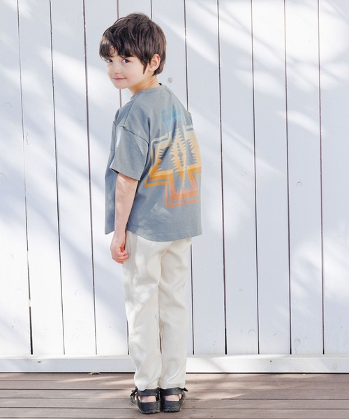 PENDLETON（ペンドルトン）の「【PENDLETON(ペンドルトン)】別注ラウンドTシャツ（KIDS)（Tシャツ/カットソー・キッズ・ブラック/アイボリー/ブルー・110cm/120cm/130cm/140cm/150cm）」の7枚目の写真