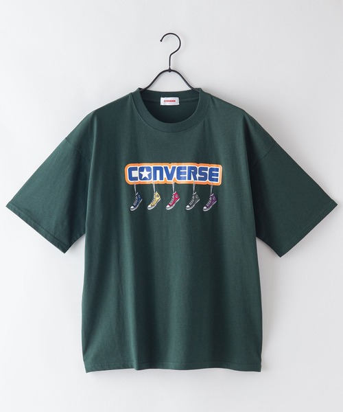 CONVERSE（コンバース）の「【CONVERSE/コンバース】5シューズ刺繍 Tシャツ　オールスター刺繍　ブランドロゴプリント（Tシャツ/カットソー・メンズ・オフホワイト/ダークグリーン/ホワイト・X-LARGE/MEDIUM/LARGE）」の13枚目の写真
