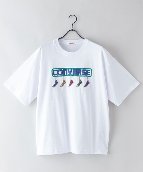 CONVERSE（コンバース）の「【CONVERSE/コンバース】5シューズ刺繍 Tシャツ　オールスター刺繍　ブランドロゴプリント（Tシャツ/カットソー・メンズ・オフホワイト/ダークグリーン/ホワイト・X-LARGE/MEDIUM/LARGE）」の11枚目の写真