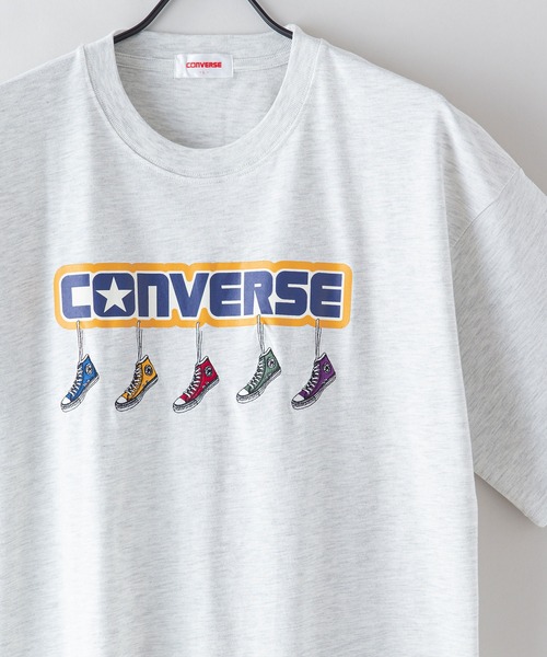 CONVERSE（コンバース）の「【CONVERSE/コンバース】5シューズ刺繍 Tシャツ　オールスター刺繍　ブランドロゴプリント（Tシャツ/カットソー・メンズ・オフホワイト/ダークグリーン/ホワイト・X-LARGE/MEDIUM/LARGE）」の15枚目の写真