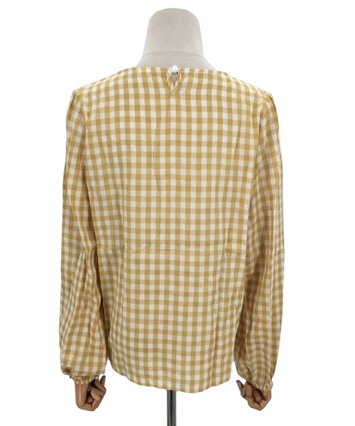 Amulet(アミュレット)の「ギンガムチェックブラウス(シャツ/ブラウス・レディース・イエロー/ブラック・M/L/XL)」の12枚目の写真