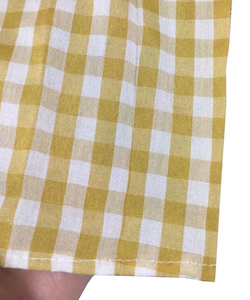 Amulet(アミュレット)の「ギンガムチェックブラウス(シャツ/ブラウス・レディース・イエロー/ブラック・M/L/XL)」の13枚目の写真