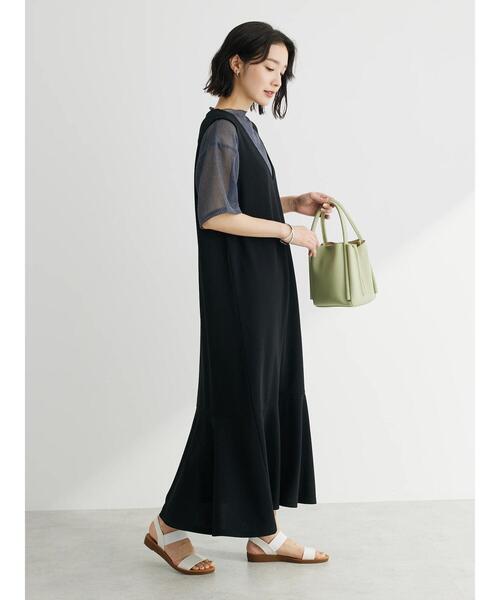 Green　Parks（グリーンパークス）の「・軽量3口2WAYバッグ（エコバッグ/サブバッグ・レディース・ライトグリーン/グレイッシュベージュ/アイボリー/ブラック・FREE）」の9枚目の写真