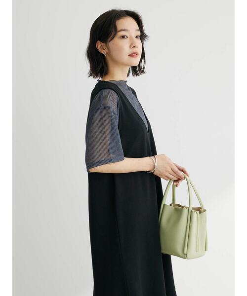 Green　Parks（グリーンパークス）の「・軽量3口2WAYバッグ（エコバッグ/サブバッグ・レディース・ライトグリーン/グレイッシュベージュ/アイボリー/ブラック・FREE）」の11枚目の写真