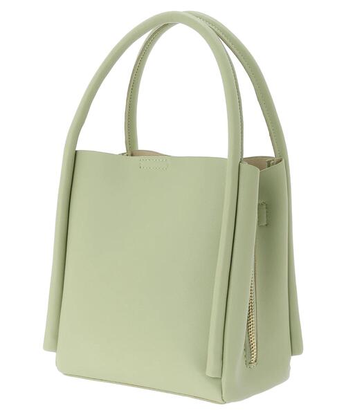 Green　Parks（グリーンパークス）の「・軽量3口2WAYバッグ（エコバッグ/サブバッグ・レディース・ライトグリーン/グレイッシュベージュ/アイボリー/ブラック・FREE）」の12枚目の写真