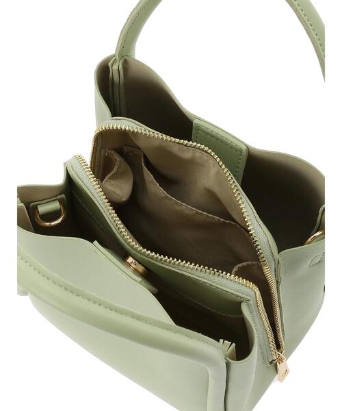 Green　Parks（グリーンパークス）の「・軽量3口2WAYバッグ（エコバッグ/サブバッグ・レディース・ライトグリーン/グレイッシュベージュ/アイボリー/ブラック・FREE）」の21枚目の写真