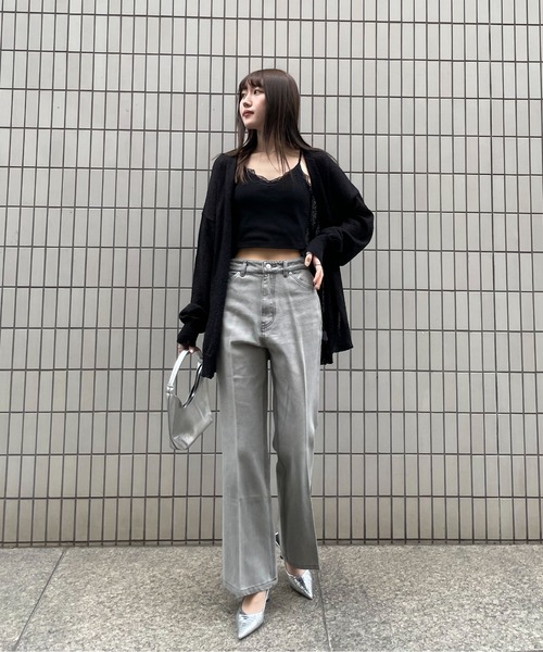 EPIMI E'PIMMY（エピミエピミー）の「スラブオーバーカーディガン（カーディガン/ボレロ・レディース・ピンク/ブルー/オフホワイト/ブラック・MEDIUM）」の20枚目の写真